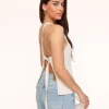 Beige Asymmetric Open Back-Top<Olivia & Kate Cheap