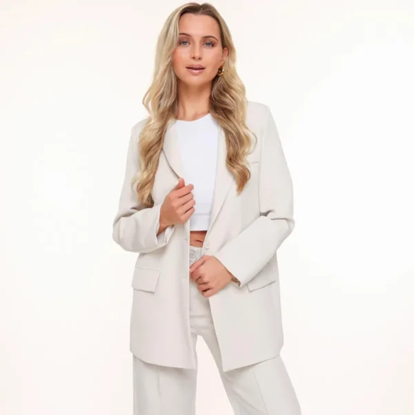 Beige Basic-Blazer<Olivia & Kate Hot