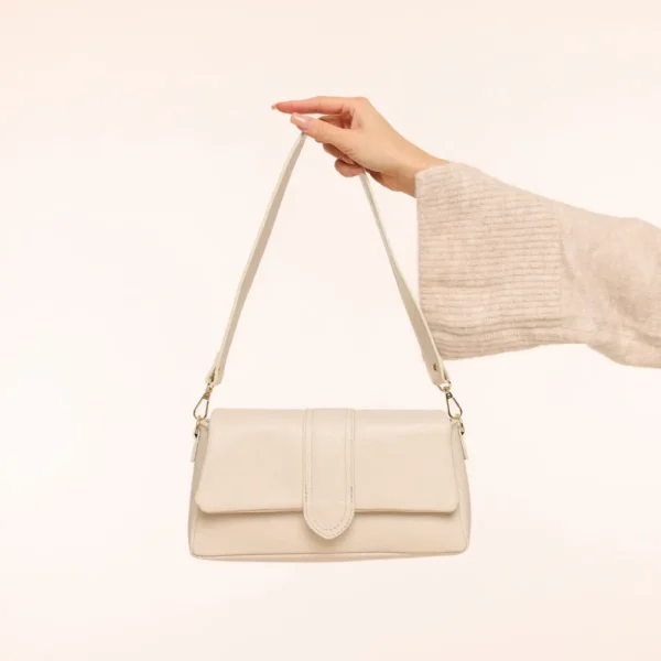 Beige Leather Horizontal Puffy-Bag<Olivia & Kate Cheap