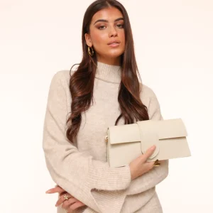Beige Leather Horizontal-Bag<Olivia & Kate Cheap