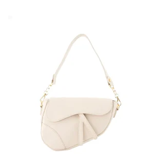 Beige Leather Saddle-Bag<Olivia & Kate Outlet