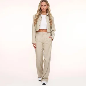 Beige Studio Cropped-Jacket<Olivia & Kate Hot