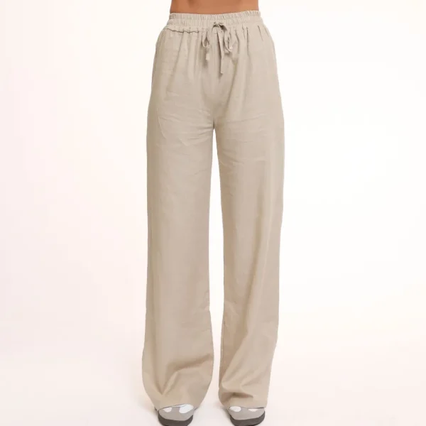 Beige Tall Linen-Pants<Olivia & Kate Cheap