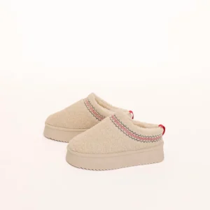 Beige Teddy Platform-Shoes<Olivia & Kate Cheap