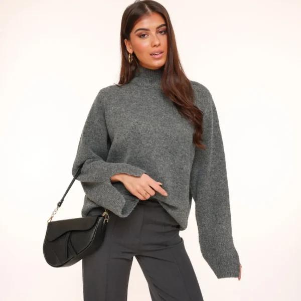 Black Leather Saddle-Bag<Olivia & Kate Best