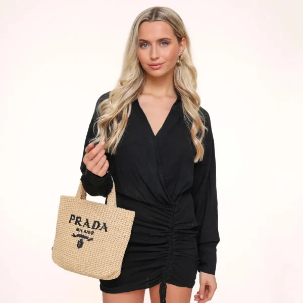 Black Linen Draped-Dress<Olivia & Kate Cheap