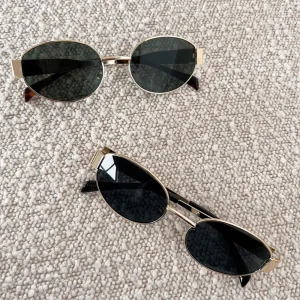 Black Oval Gold Frame-Sunglasses<Olivia & Kate Cheap