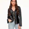 Black Satin Bow Ties-Top<Olivia & Kate Hot