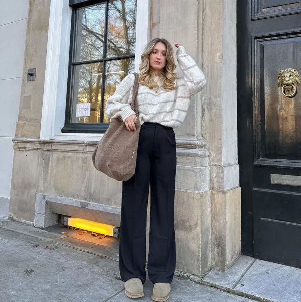 Black Wide-Pantalon<Olivia & Kate Clearance