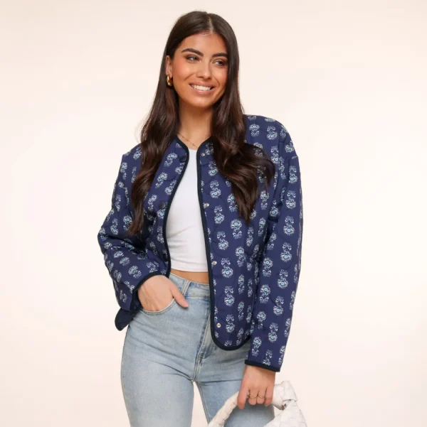 Blue Print-Jacket<Olivia & Kate Cheap