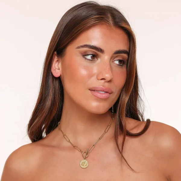 Coin Chain Golden-Necklace<Olivia & Kate Outlet