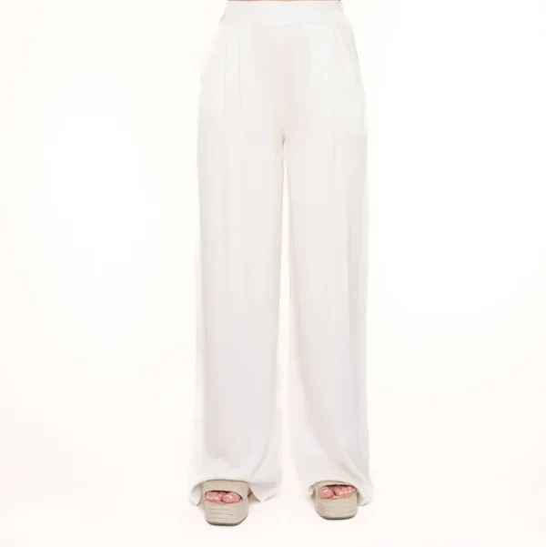 Creme Tall Satin-Pants<Olivia & Kate Online