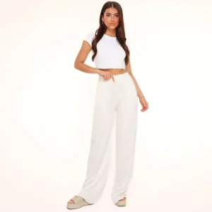 Creme Tall Satin-Pants<Olivia & Kate Online