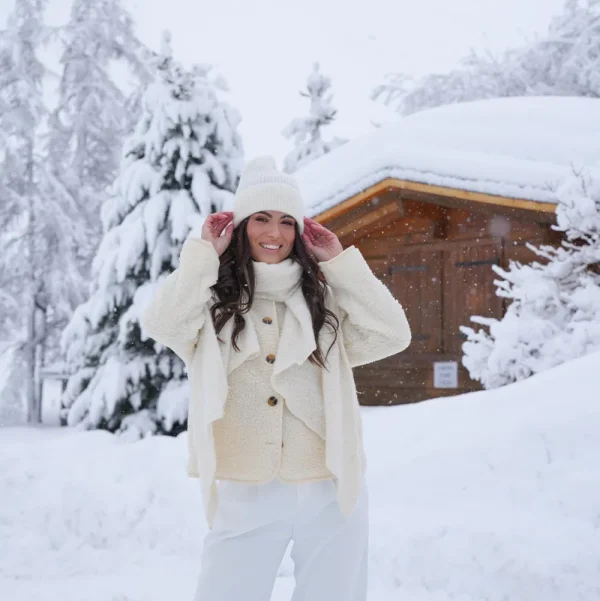 Creme Teddy-Jacket<Olivia & Kate Clearance