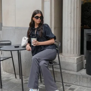 Dark Grey Basic-Pantalon<Olivia & Kate Shop