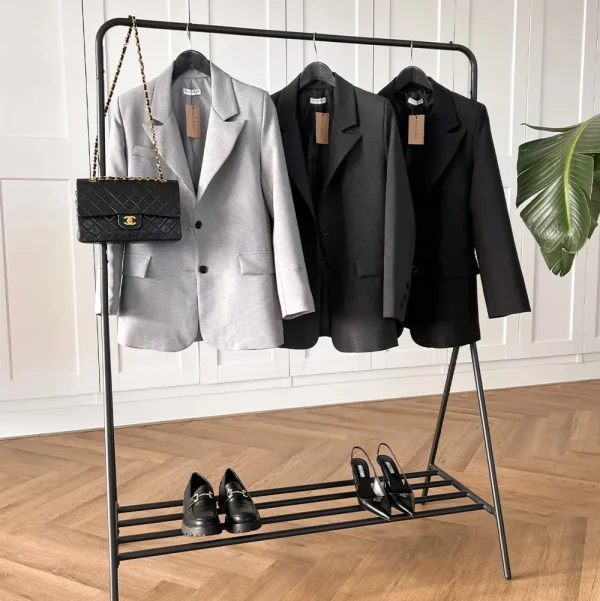 Dark Grey Classic-Blazer<Olivia & Kate Fashion