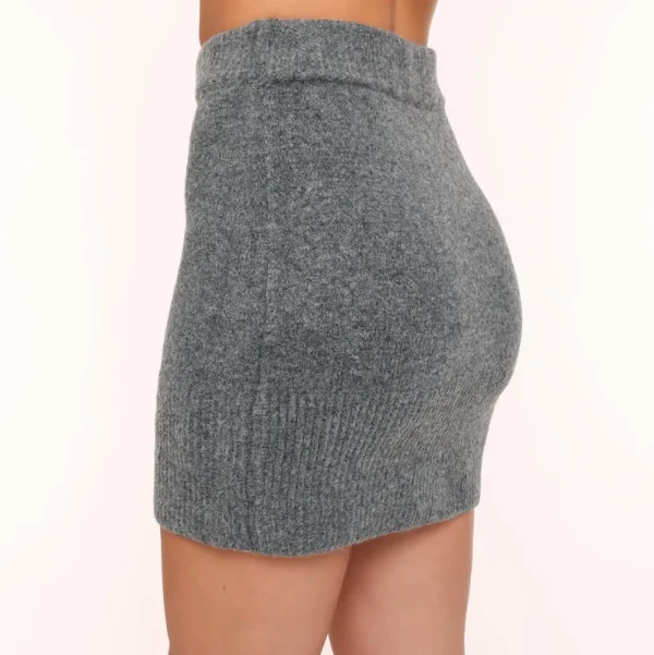 Dark Grey Knitted-Skirt<Olivia & Kate Best Sale