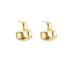 Gold Wide Open Heart-Earrings<Olivia & Kate Cheap