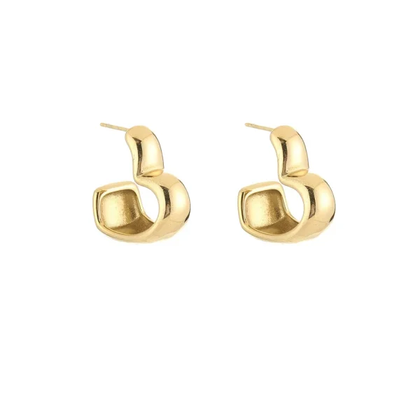 Gold Wide Open Heart-Earrings<Olivia & Kate Cheap