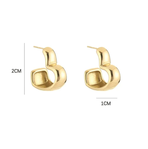 Gold Wide Open Heart-Earrings<Olivia & Kate Cheap