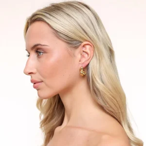 Gold Wide Open Heart-Earrings<Olivia & Kate Cheap