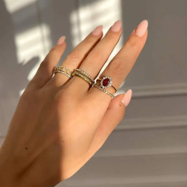Golden Crystals-Ring<Olivia & Kate Online