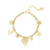Golden Double Pendants Chain-Bracelet<Olivia & Kate Hot