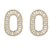 Golden Oval Zirconia Stones-Earrings<Olivia & Kate Online