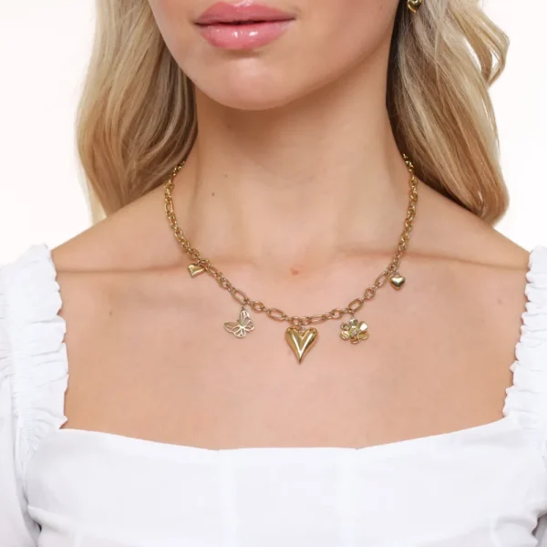 Golden Statement Pendants Chain-Necklace<Olivia & Kate Cheap