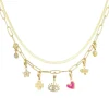 Golden Trendy Pendans Double Chain-Necklace<Olivia & Kate Best