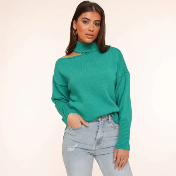 Green Choker-Sweater<Olivia & Kate Discount