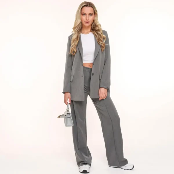 Grey Basic-Blazer<Olivia & Kate Online