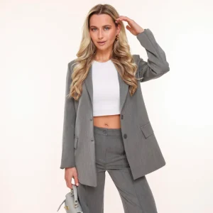 Grey Basic-Blazer<Olivia & Kate Online