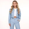 Jeans Blue Studio Cropped-Jacket<Olivia & Kate Shop