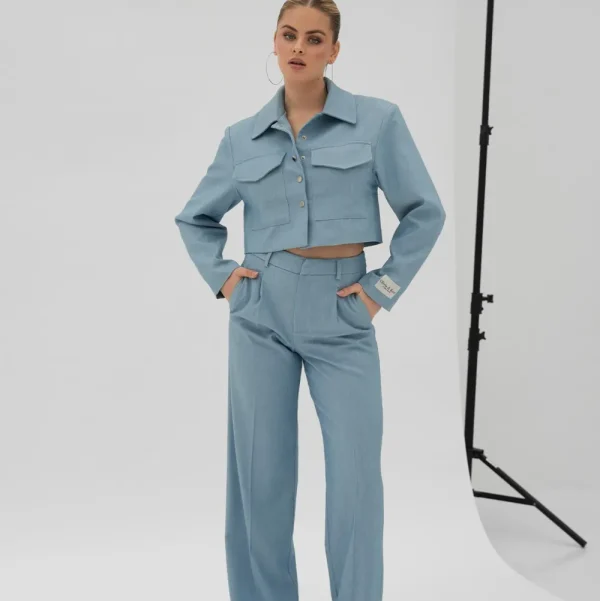 Jeans Blue Studio Cropped-Jacket<Olivia & Kate Shop
