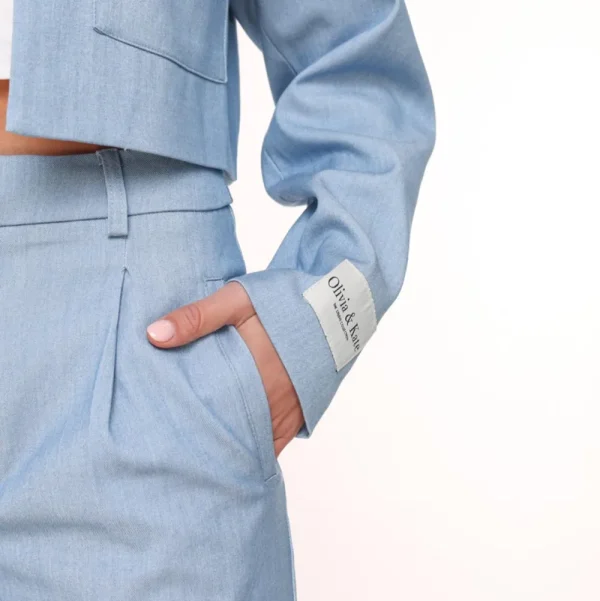 Jeans Blue Studio Cropped-Jacket<Olivia & Kate Shop