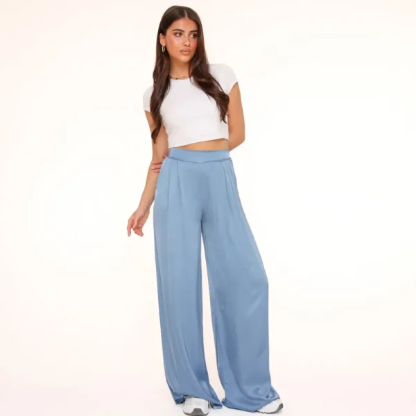Jeans Blue Tall Satin-Pants<Olivia & Kate Fashion