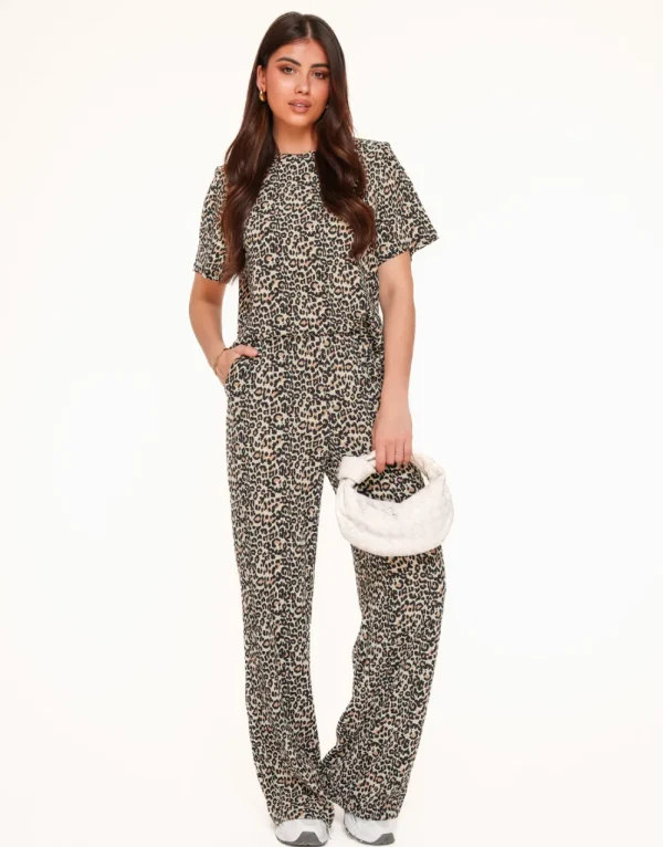Leopard Pleated Ss-Top<Olivia & Kate Store