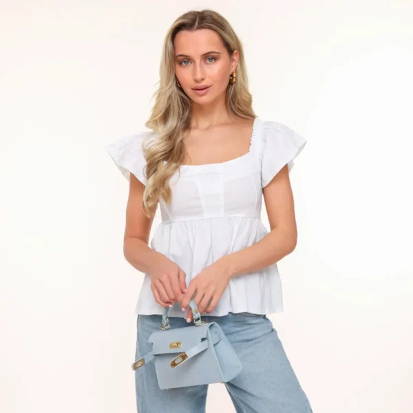 Light Blue Golden Details-Bag<Olivia & Kate Fashion