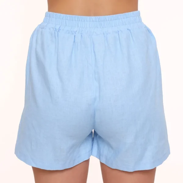 Light Blue Linen-Short<Olivia & Kate Discount