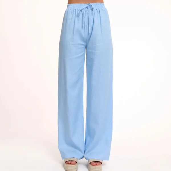 Light Blue Tall Linen-Pants<Olivia & Kate Cheap