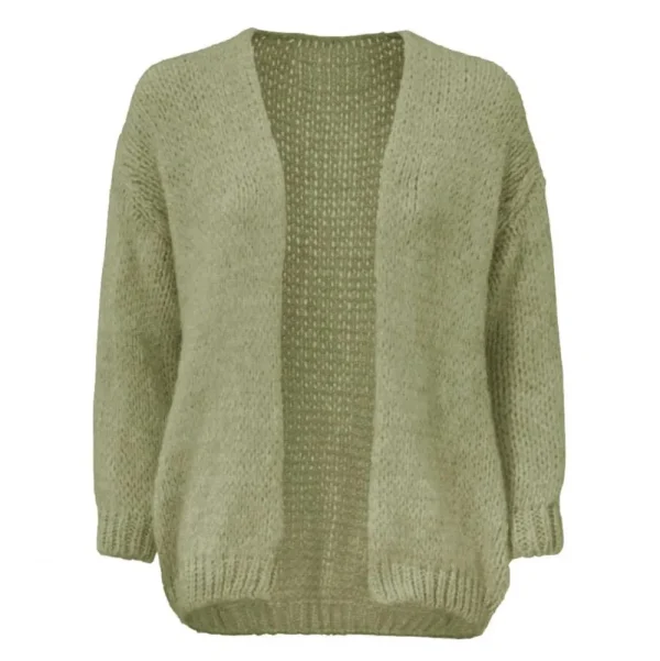Light Green Wool Yasmine-Cardigans<Olivia & Kate Sale