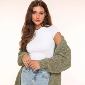 Light Green Wool Yasmine-Cardigans<Olivia & Kate Sale
