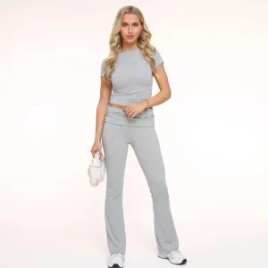Light Grey Jogging Ss Petite-Top<Olivia & Kate Outlet