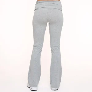 Light Grey Turned Edge Petite-Trouser<Olivia & Kate Clearance