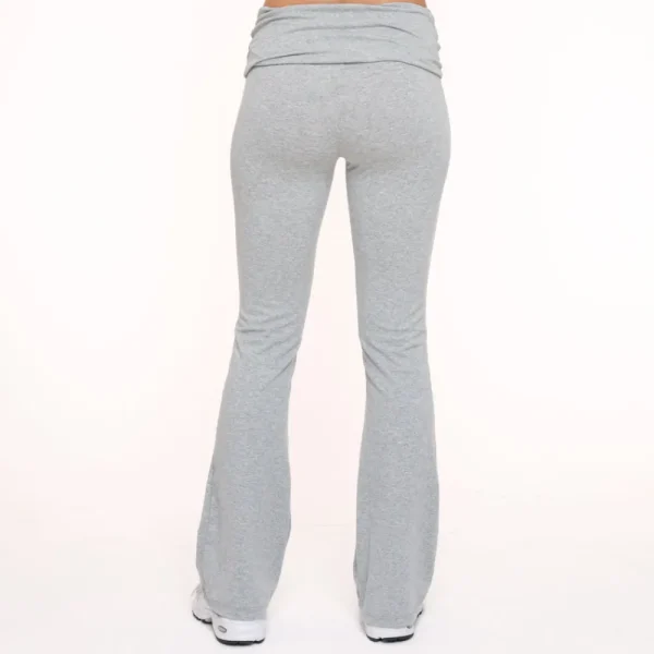 Light Grey Turned Edge Petite-Trouser<Olivia & Kate Clearance