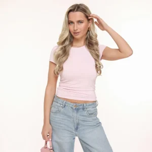 Light Pink Basic Ss-Top<Olivia & Kate Outlet