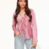 Light Pink Satin Bow Ties-Top<Olivia & Kate Cheap