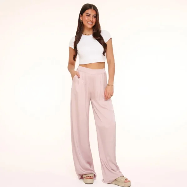 Light Pink Tall Satin-Pants<Olivia & Kate Cheap
