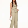 Lightgreen Pleated Summer-Set<Olivia & Kate Best